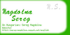 magdolna sereg business card